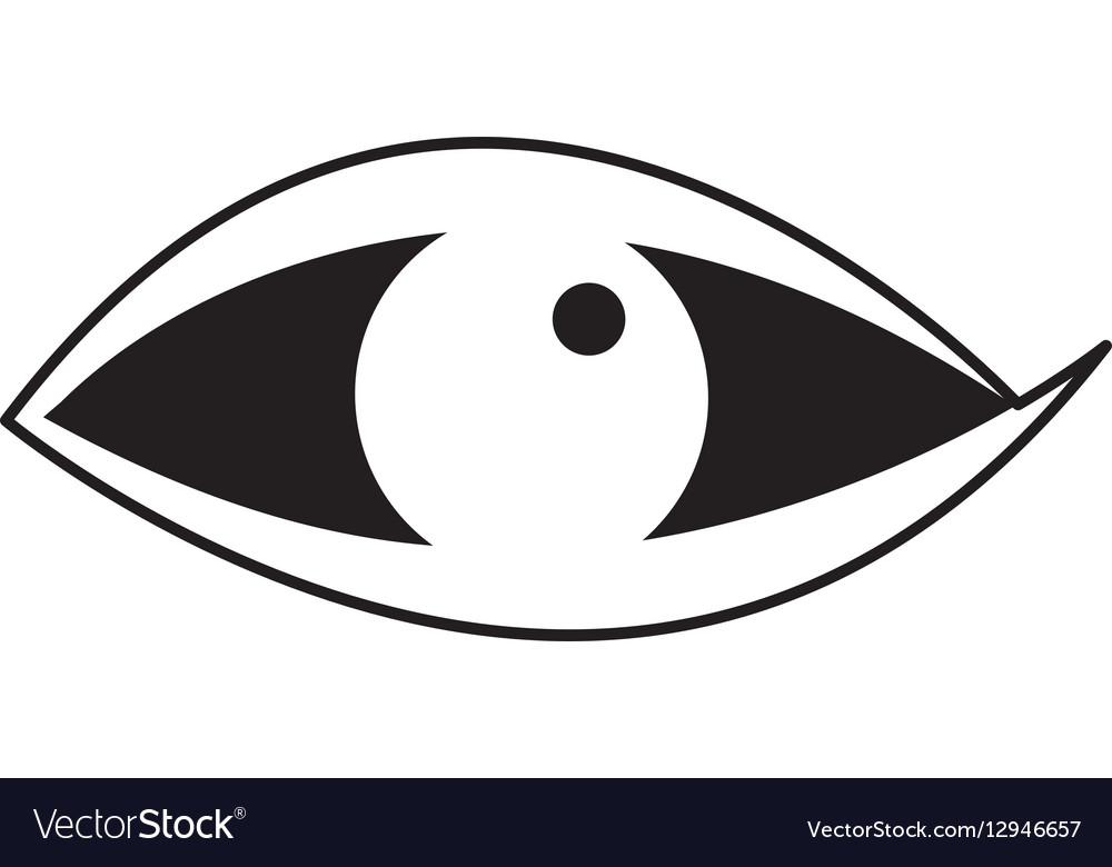 Eye human sign isolated icon Royalty Free Vector Image