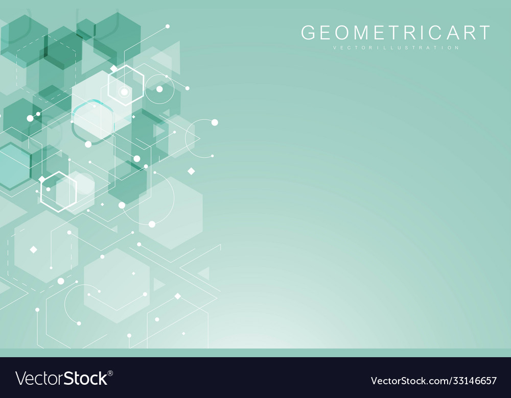 Geometric abstract background with connected line Vector Image Geometric abstract background with connected line