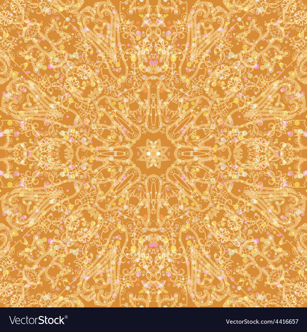 Golden Abstract Seamless Pattern