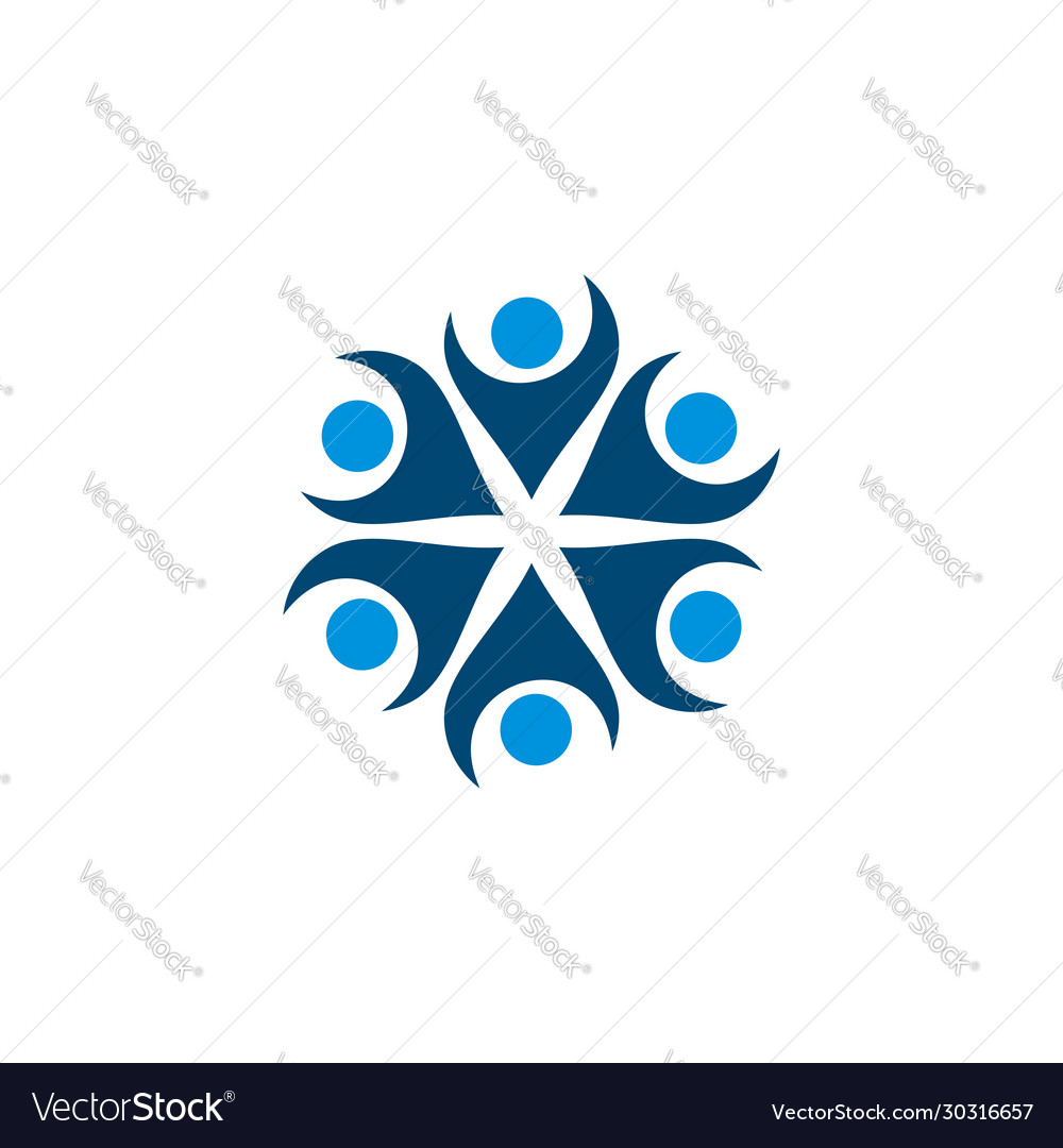 Human shape flower logo template design