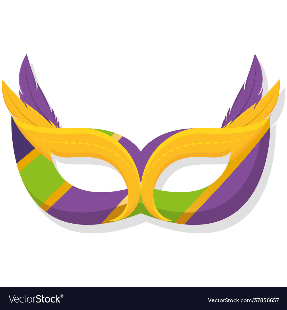 Isolated colored mardi gras mask Royalty Free Vector Image