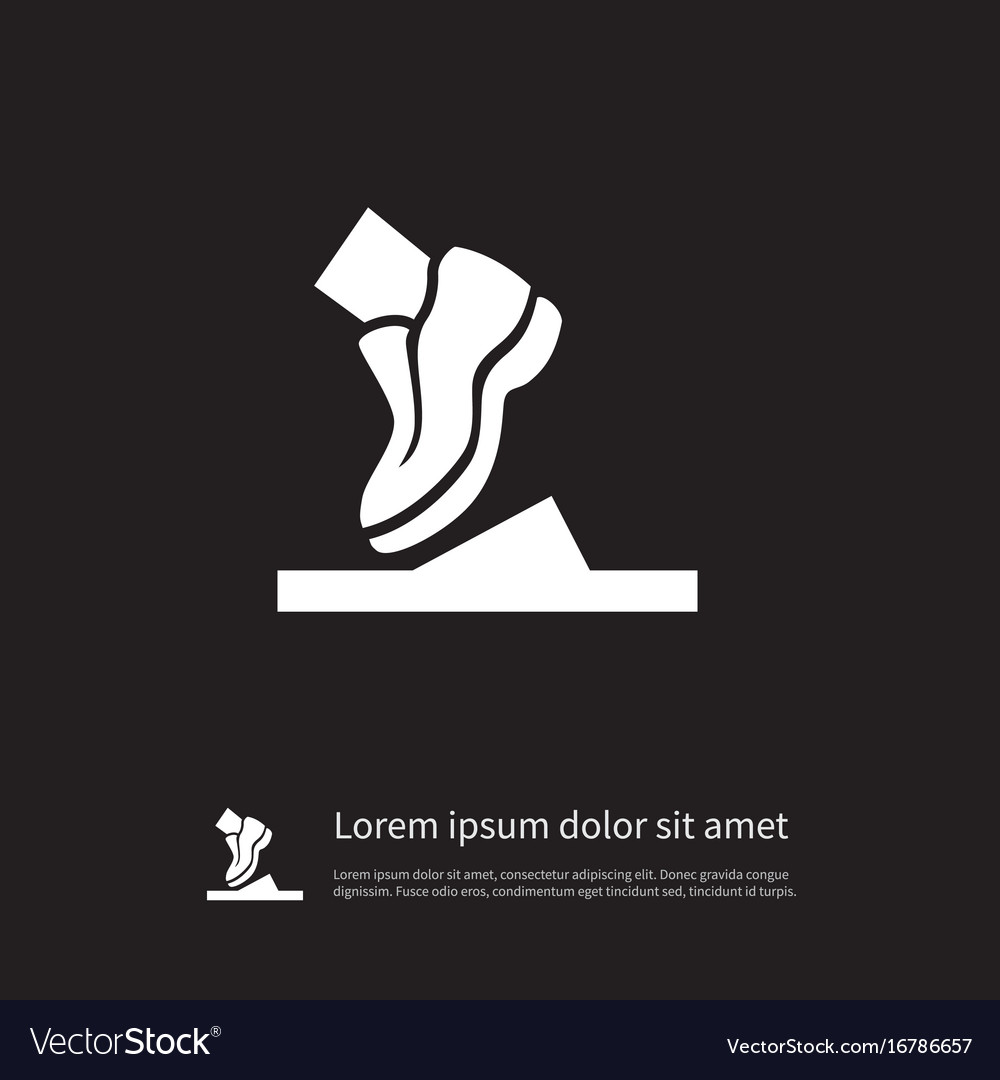 Isolated shoelace icon running element can