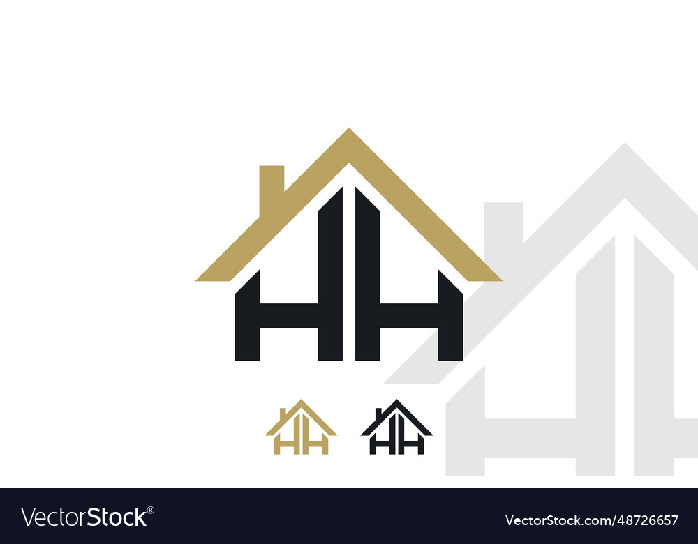 Letter hh logo design with house concept