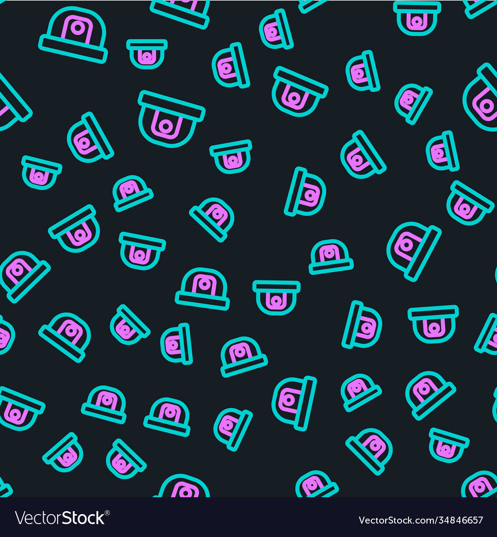 Line motion sensor icon isolated seamless pattern vector image Line motion sensor icon isolated seamless pattern