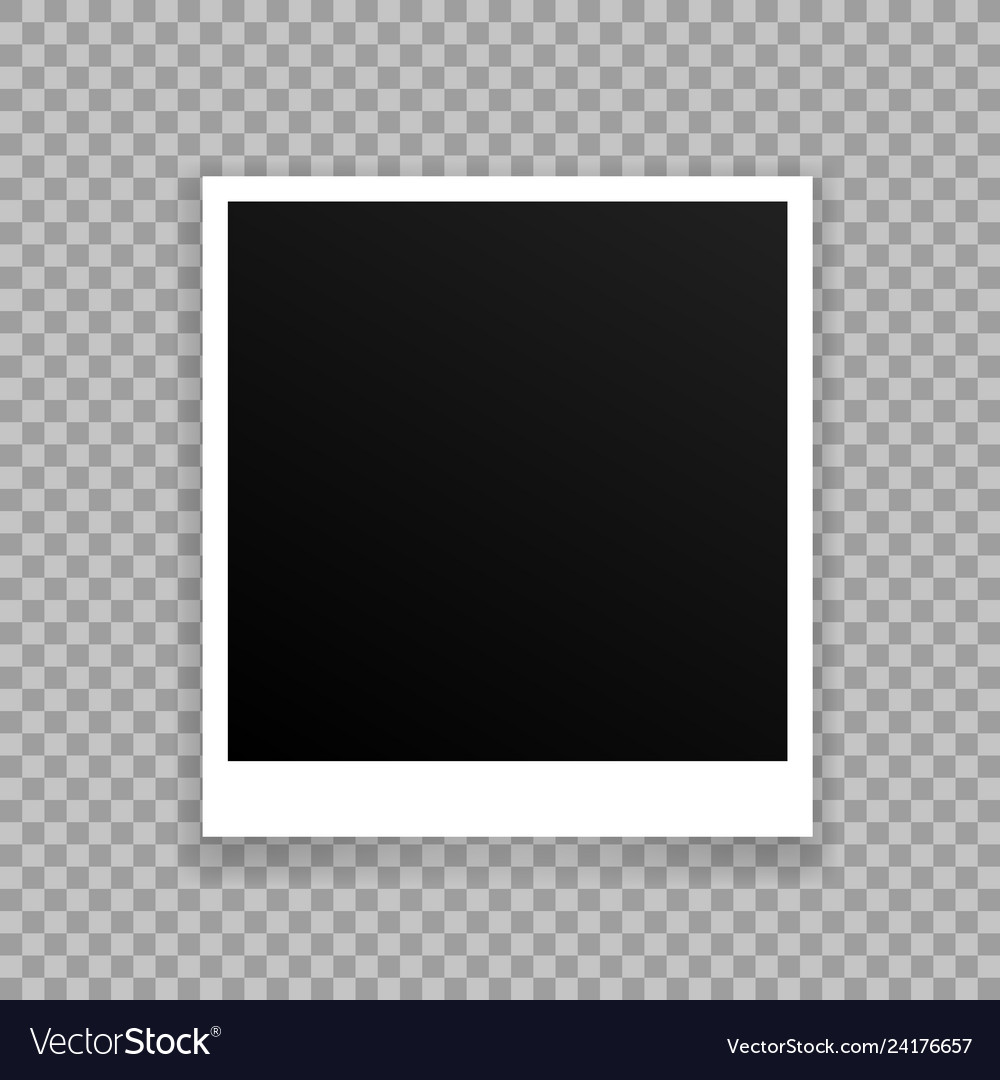 photo-frame-mockup-design-white-border-on-a-vector-image
