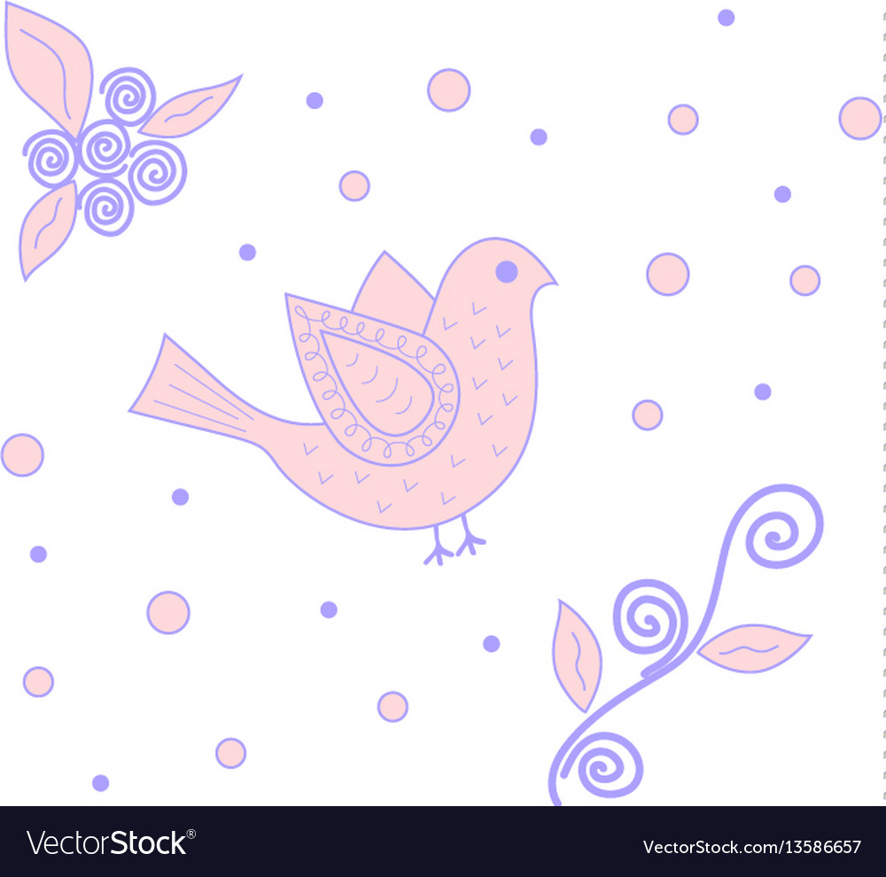 Pink and purple bird