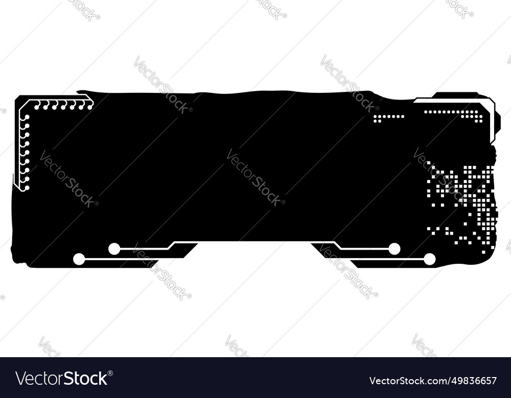 Rectangular design clipart in tech style isolated