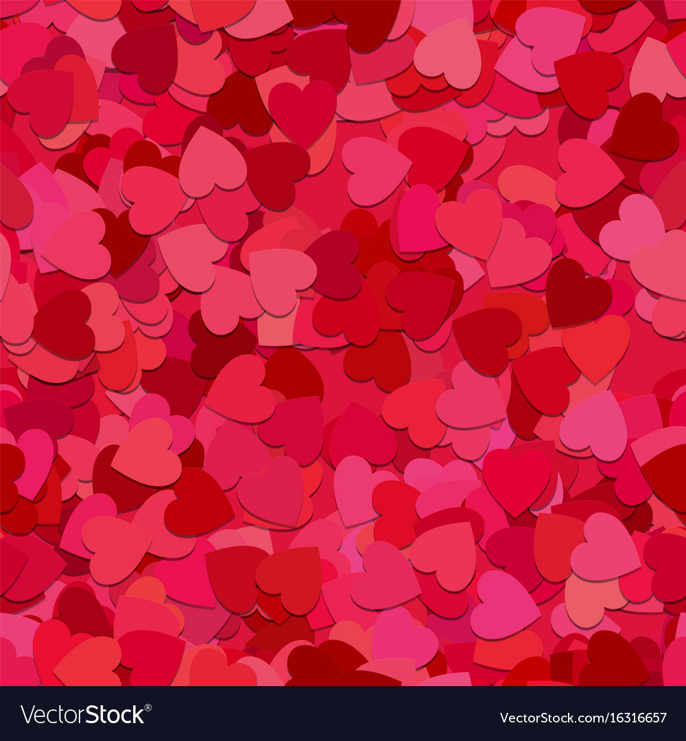 Red seamless heart background pattern