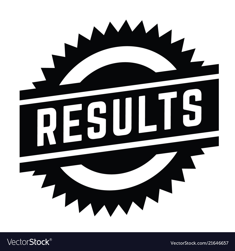 Results Stamp On White Royalty Free Vector Image