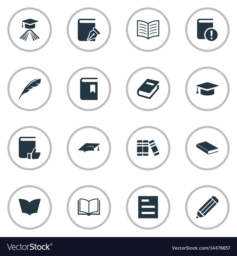Set of simple reading icons