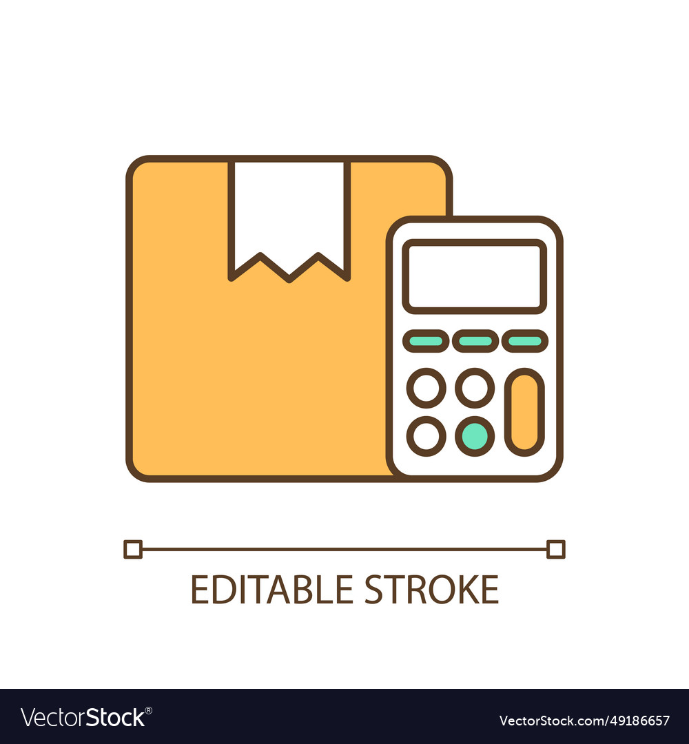 Thin linear colorful cost of the move icon Vector Image Thin linear colorful cost of the move icon