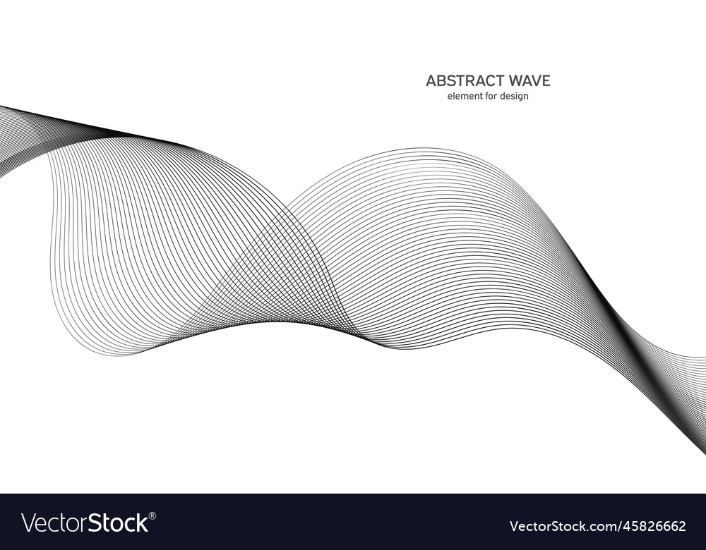 Abstract wave element for design digital