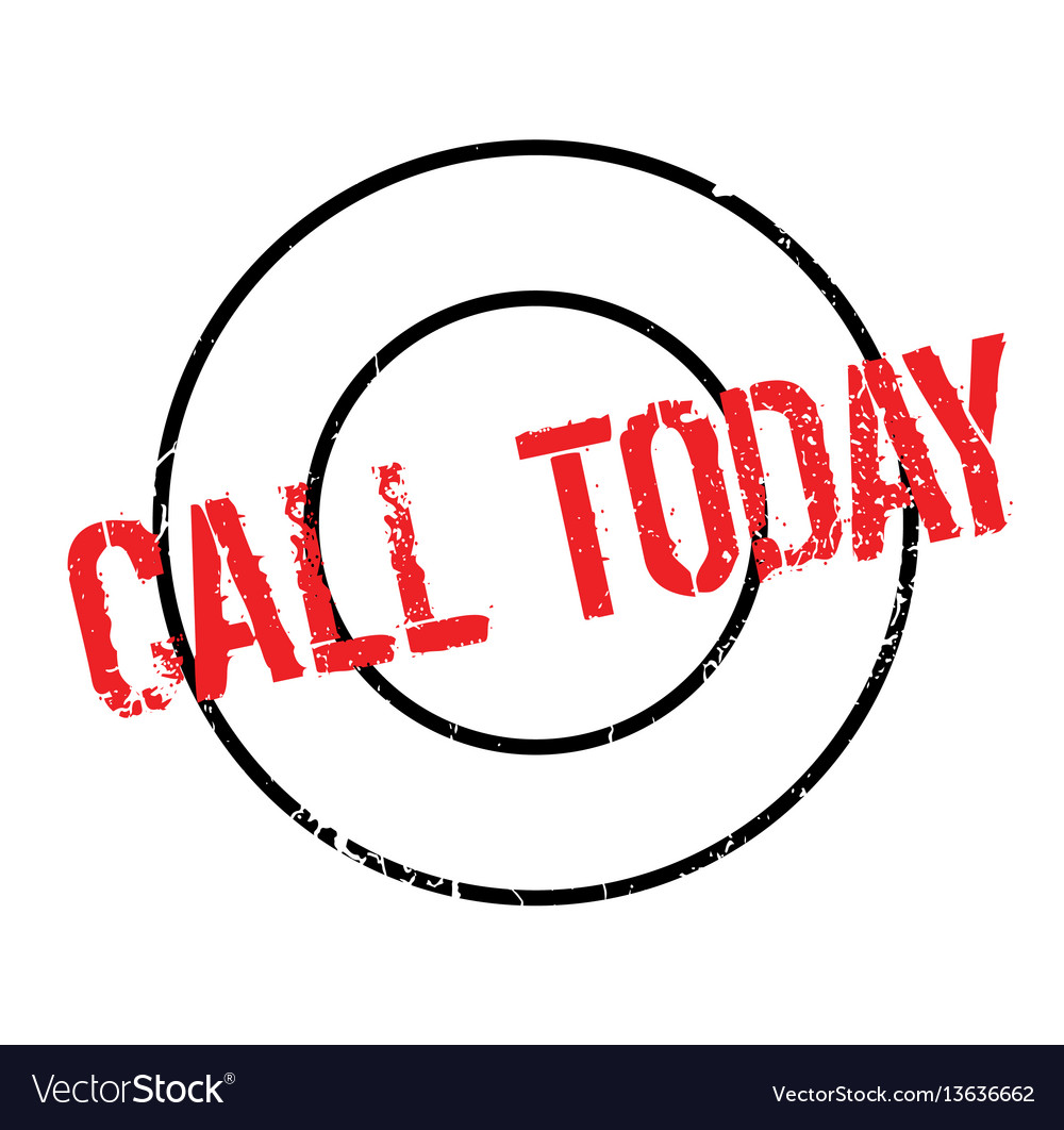 Call today rubber stamp Royalty Free Vector Image