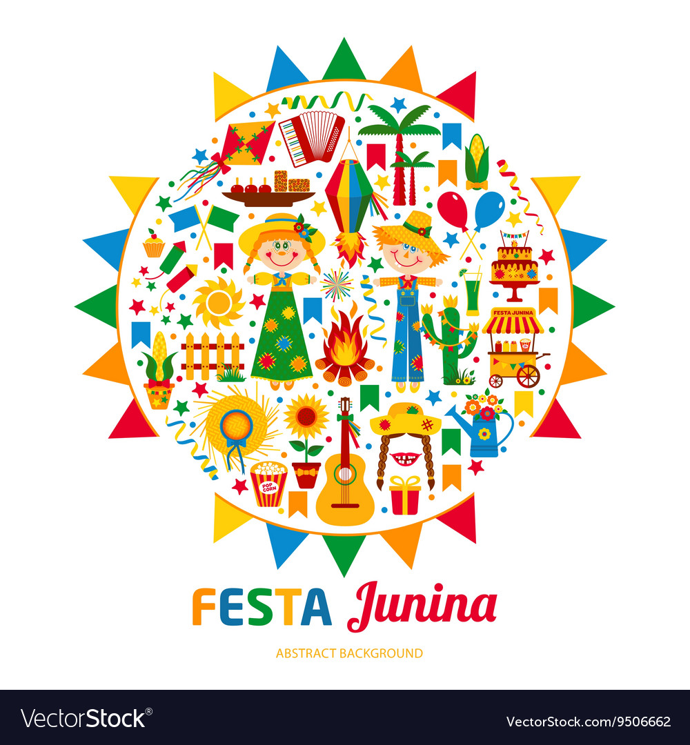 Festa junina village festival in latin america Vector Image