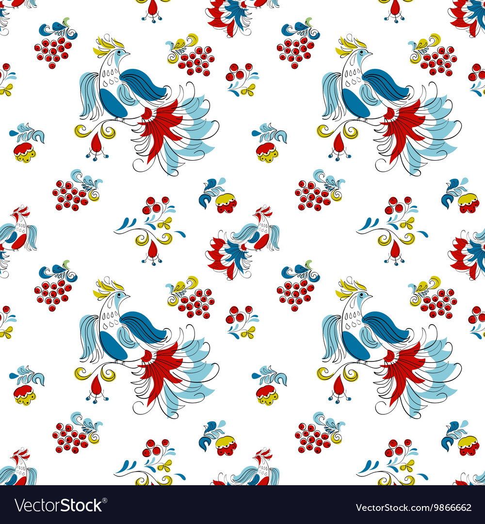 Firebird and currant in russian style dark color