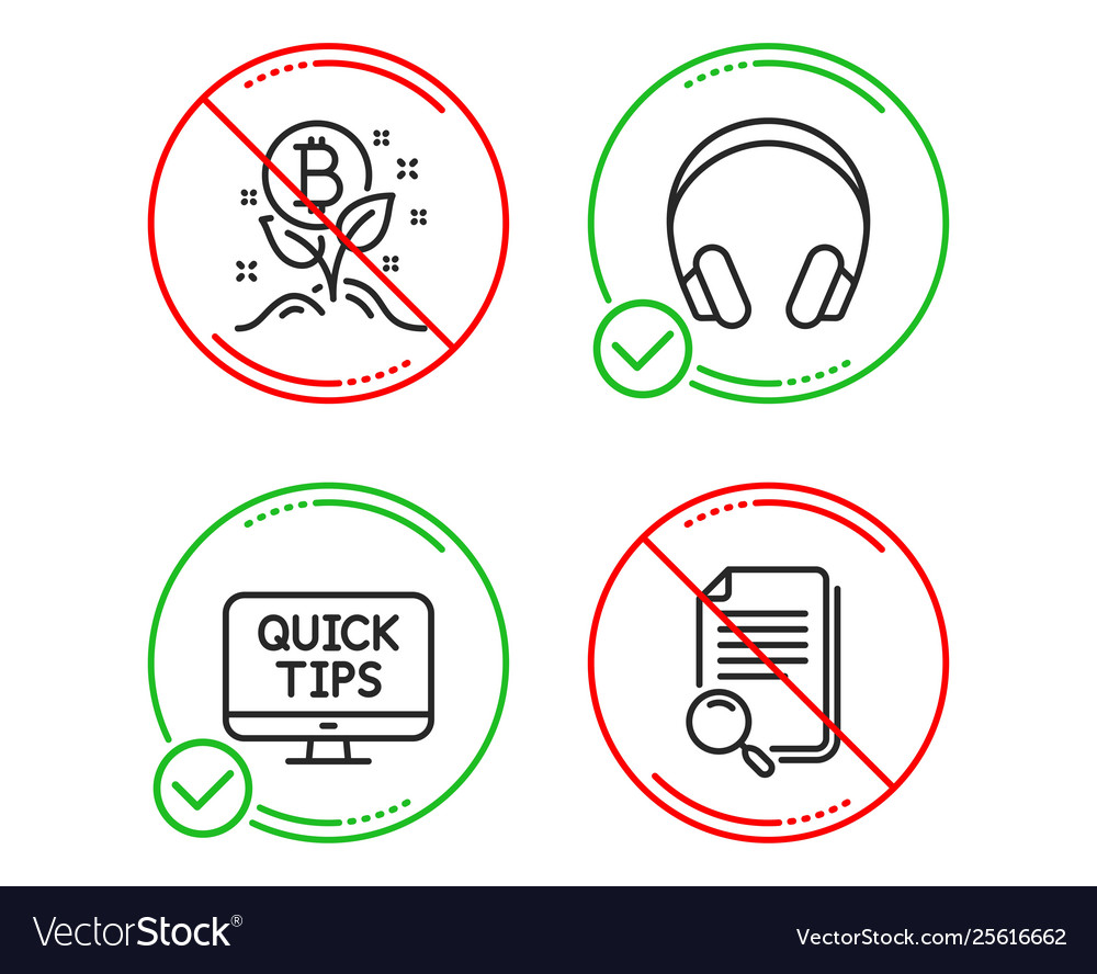 Headphones bitcoin project and web tutorials Vector Image Headphones bitcoin project and web tutorials