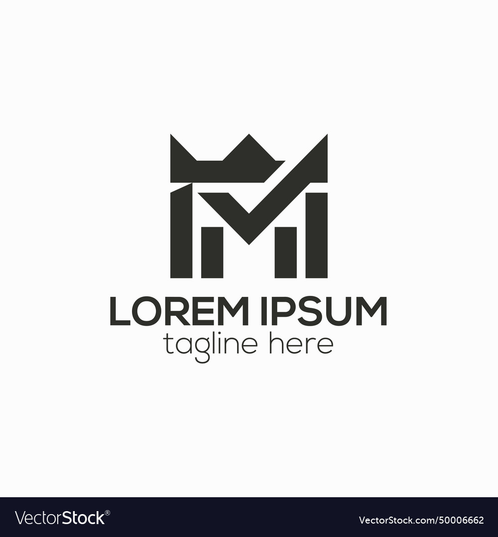 Modern m letter abstract logo design Royalty Free Vector