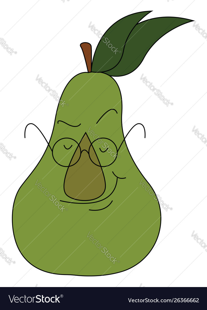 Pear in glasses or color