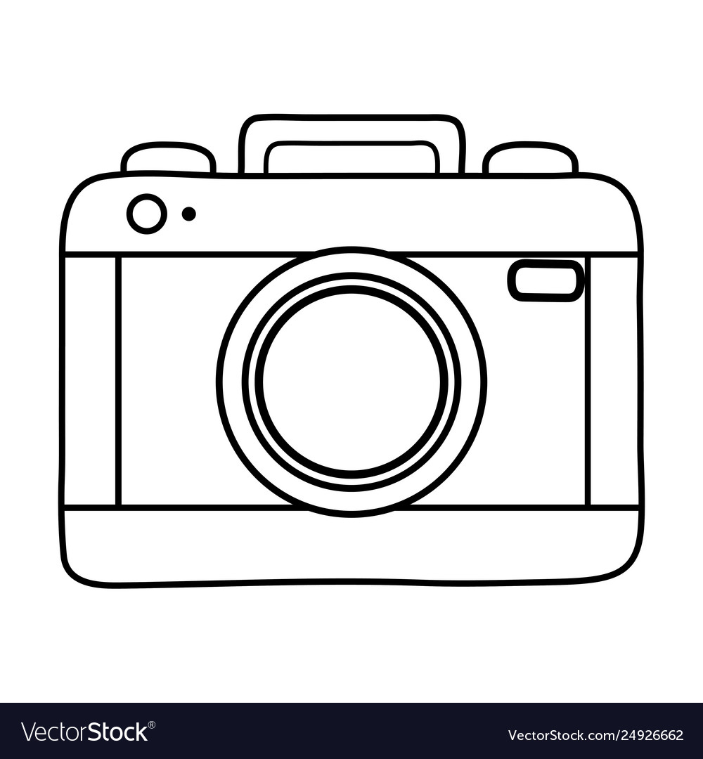 Photographic camera icon black and white