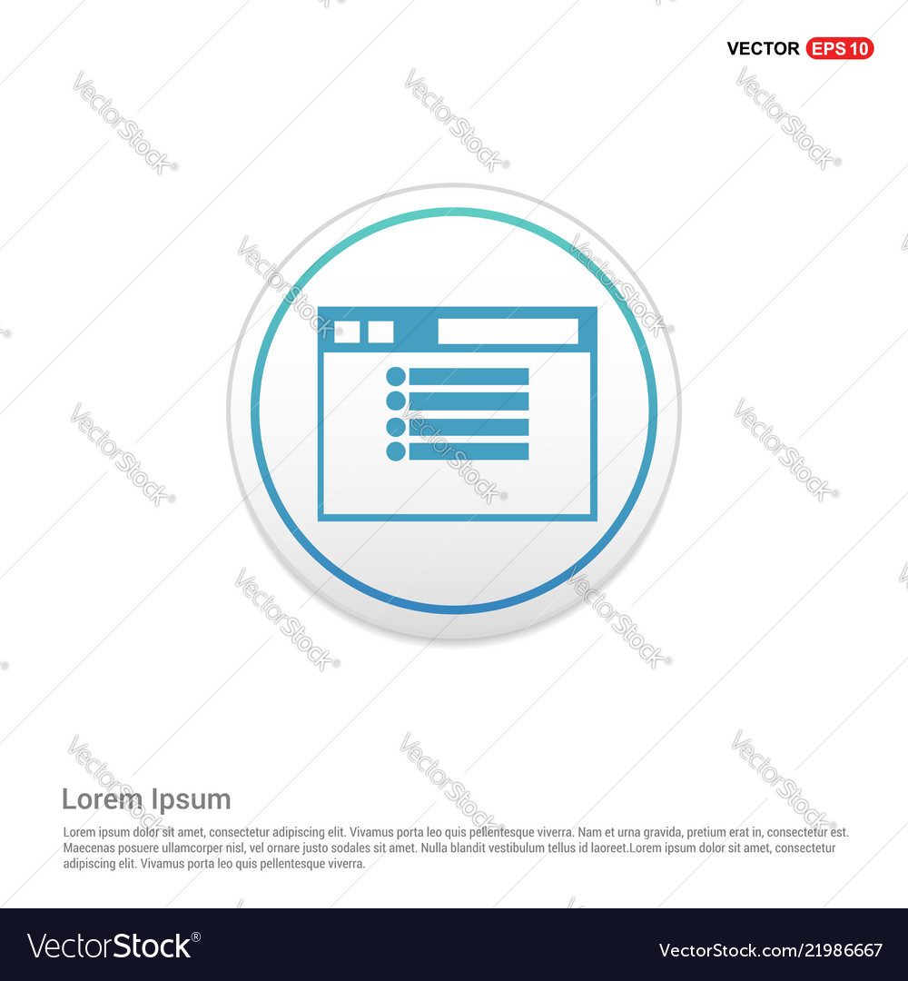 App window interface icon - white circle button