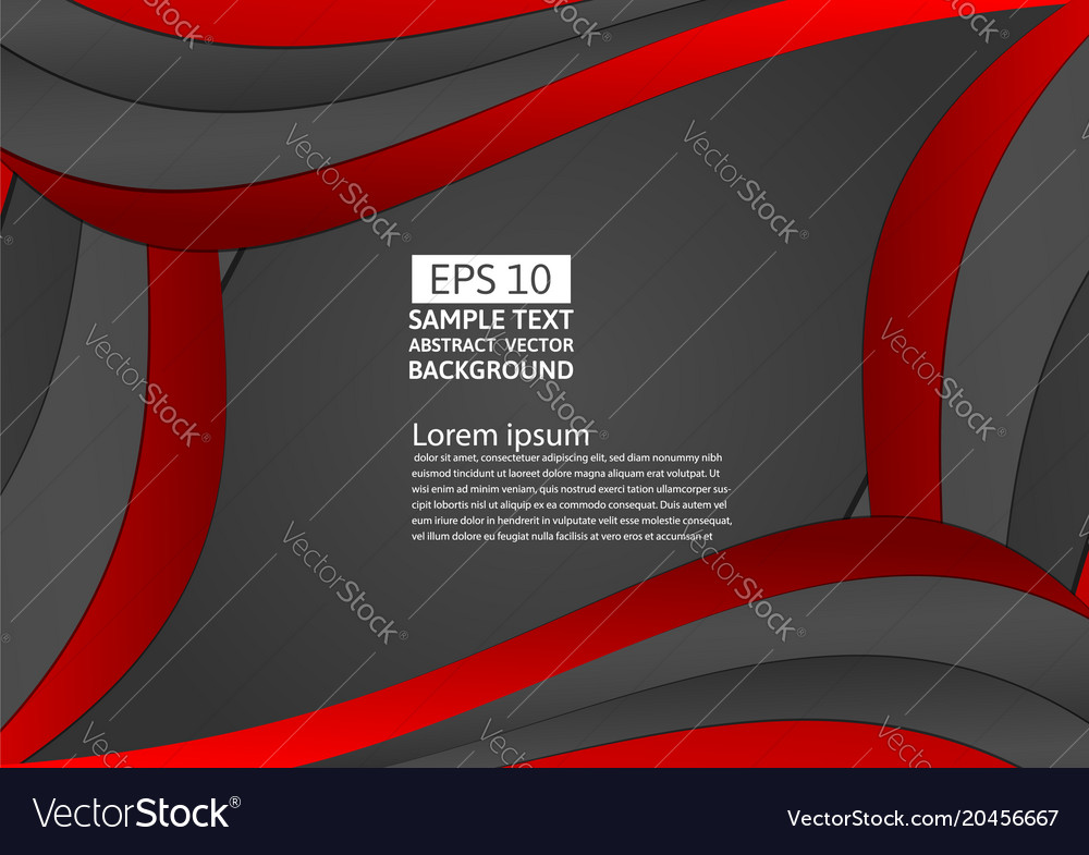 Black and red color geometric curve abstract