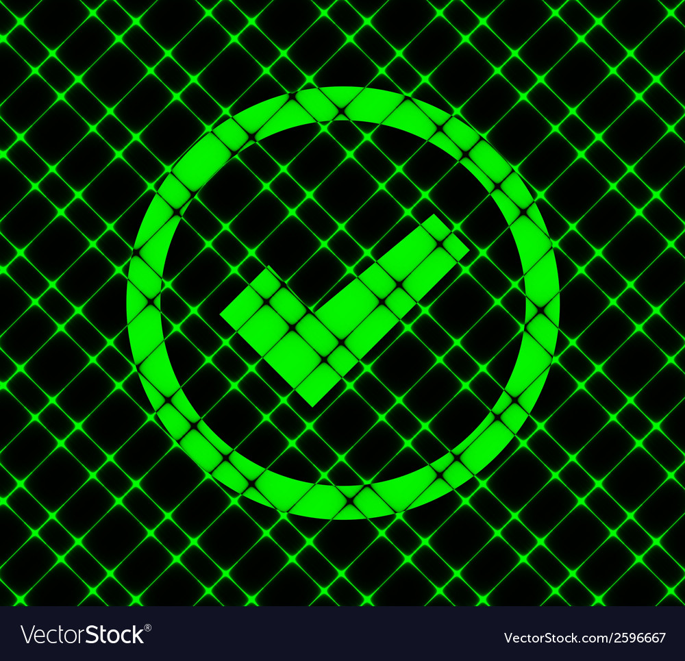 Check mark flat modern web button and space