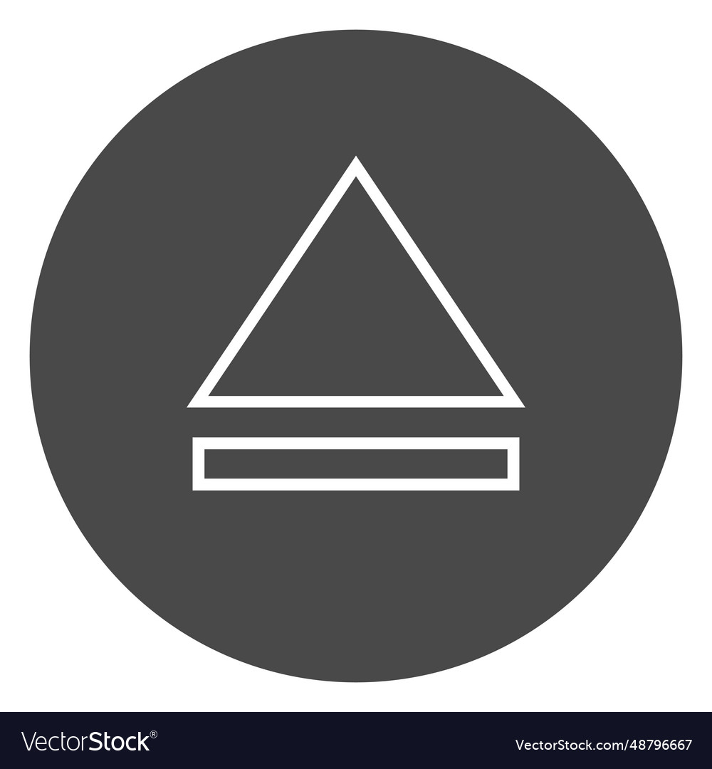 Eject button circle icon vector image Eject button circle icon