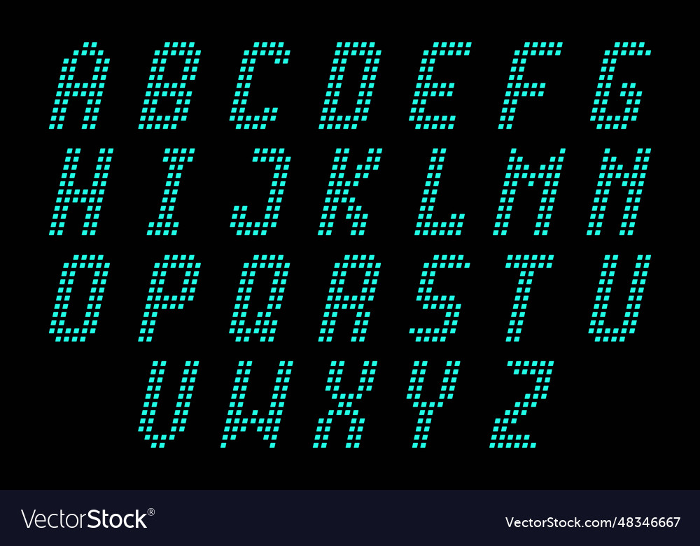Flat design display font template isolated vector image Flat design display font template isolated