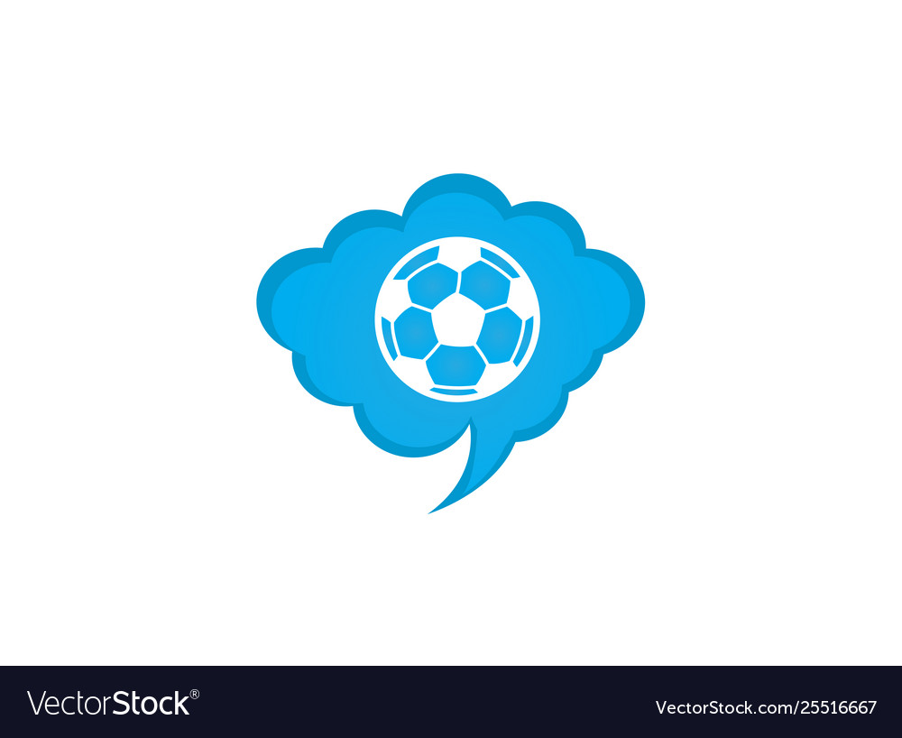 Football for logo design in a chat icon