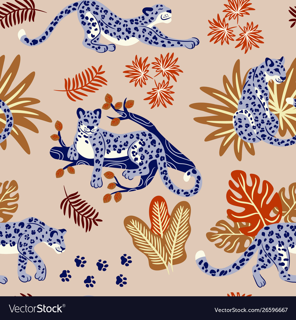 Leopard pattern flat color design