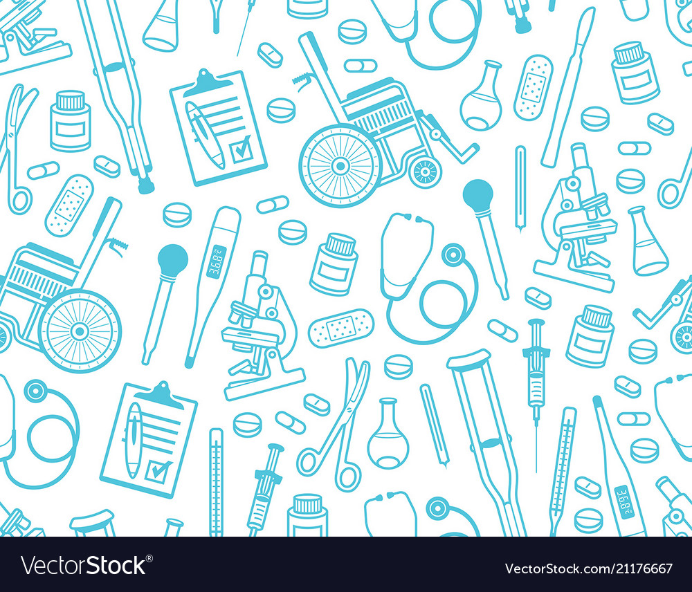 Medical Seamless Pattern Royalty Free Vector Image