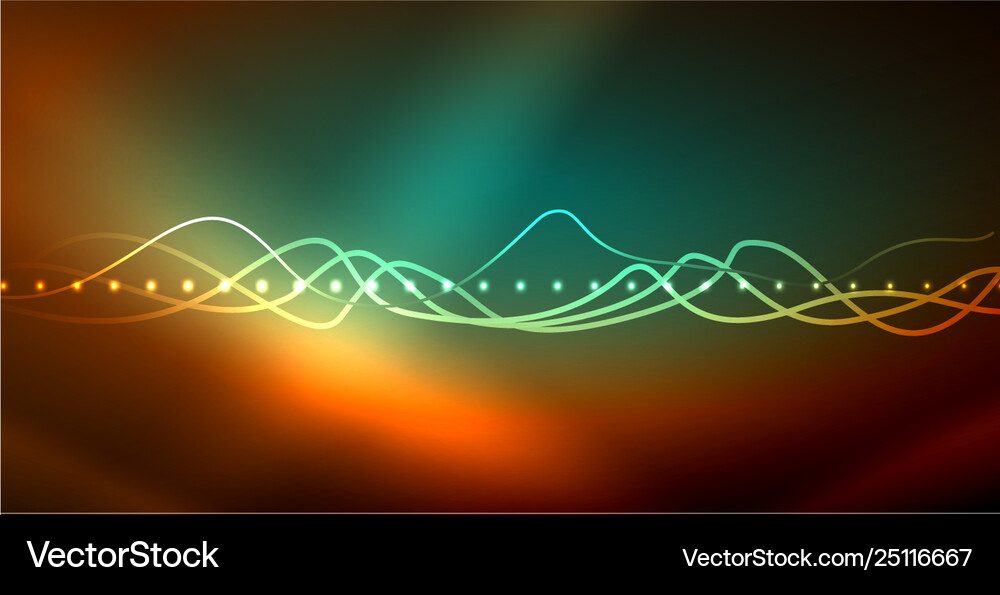 Neon wave background Royalty Free Vector Image