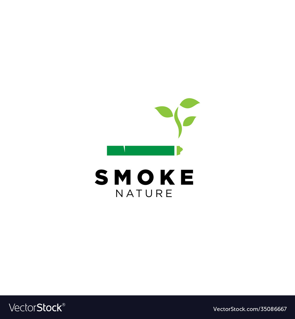 Smoke nature logo design Royalty Free Vector Image