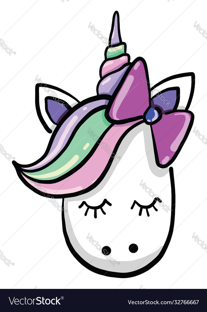 Unicorn pony on white background