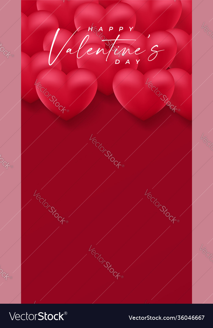 Valentines day background design with text space Vector Image Valentines day background design with text space