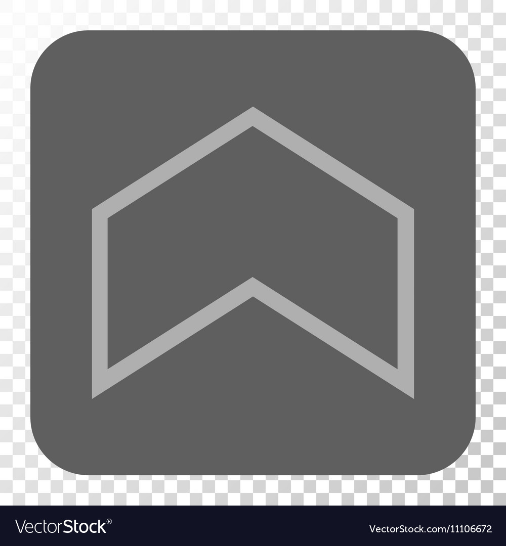 Arrowhead up rounded square button