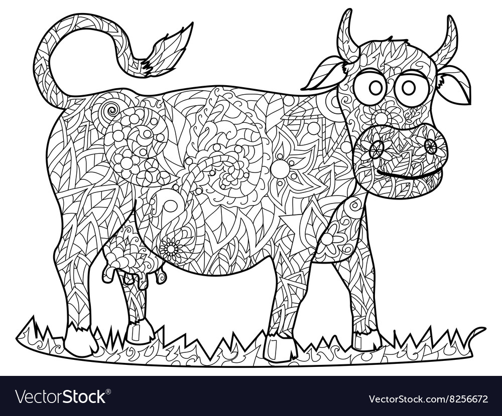 Cow coloring for adults