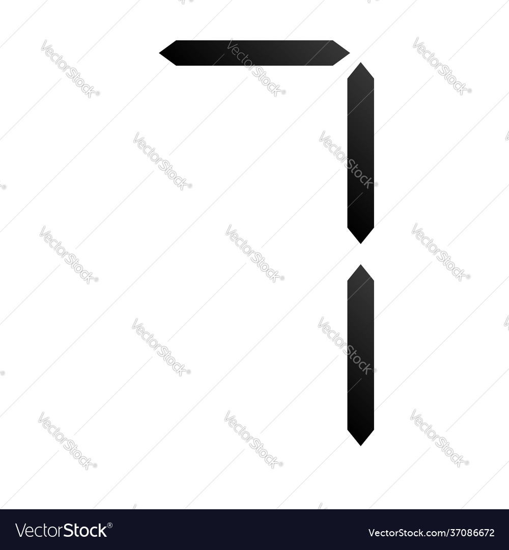 Digitale Display-Zeilennummern vector image Digitale Display-Zeilennummern