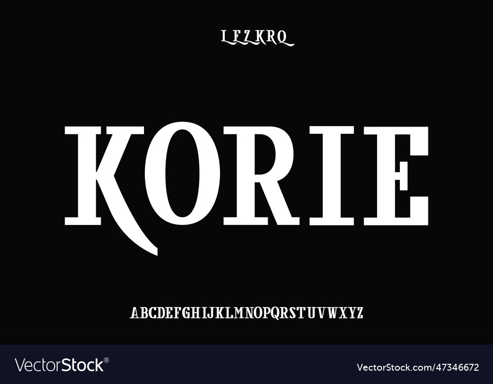 Elegant Serif Font Display
