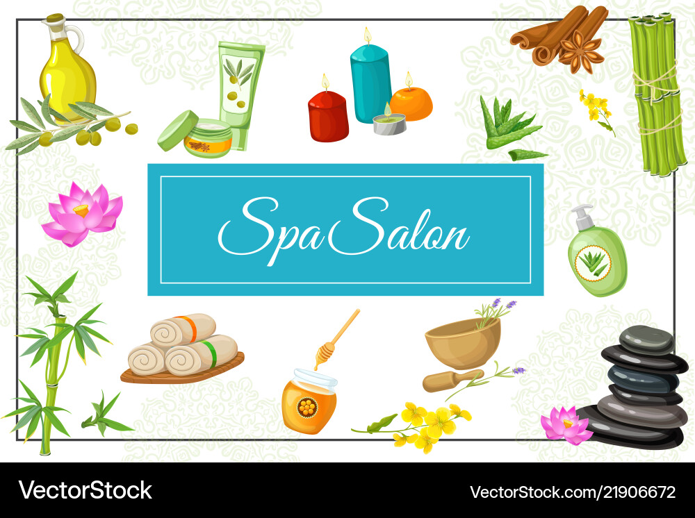 Flat spa salon concept Royalty Free Vector Image