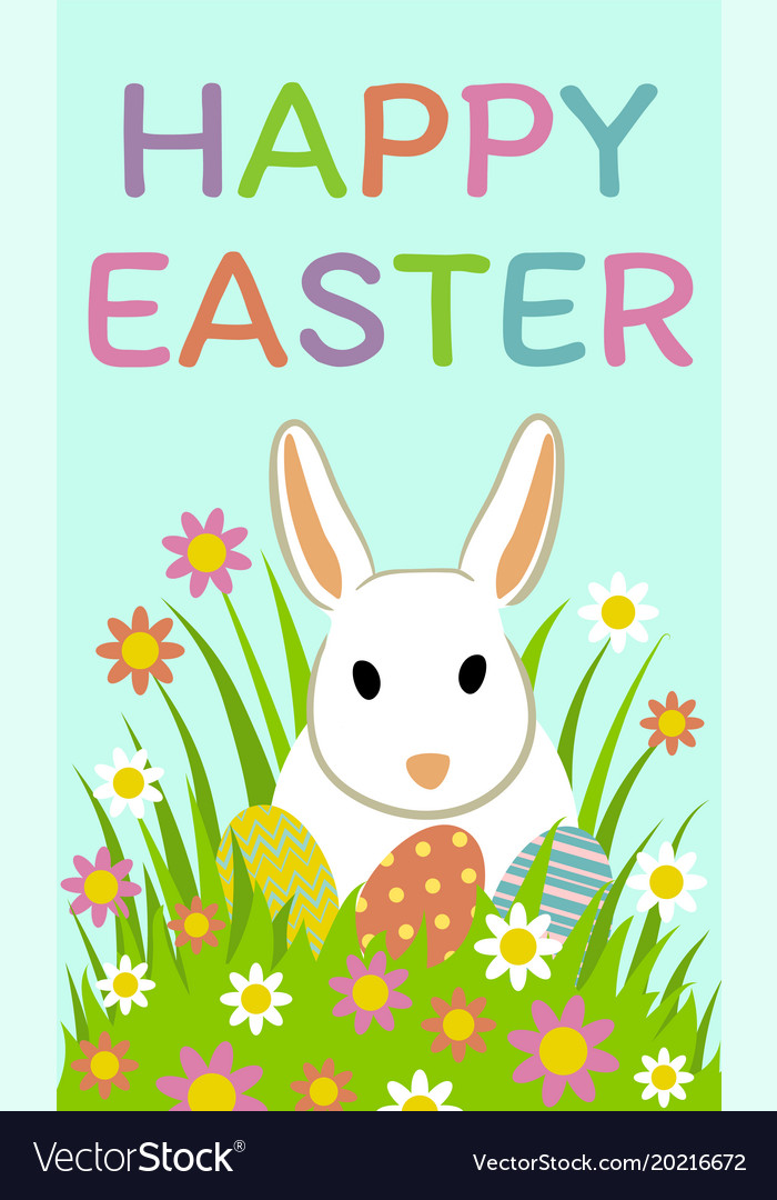 Happy easter greeting card Royalty Free Vector Image