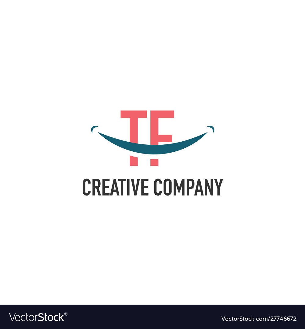 Initial letter tf dental logo concept Royalty Free Vector