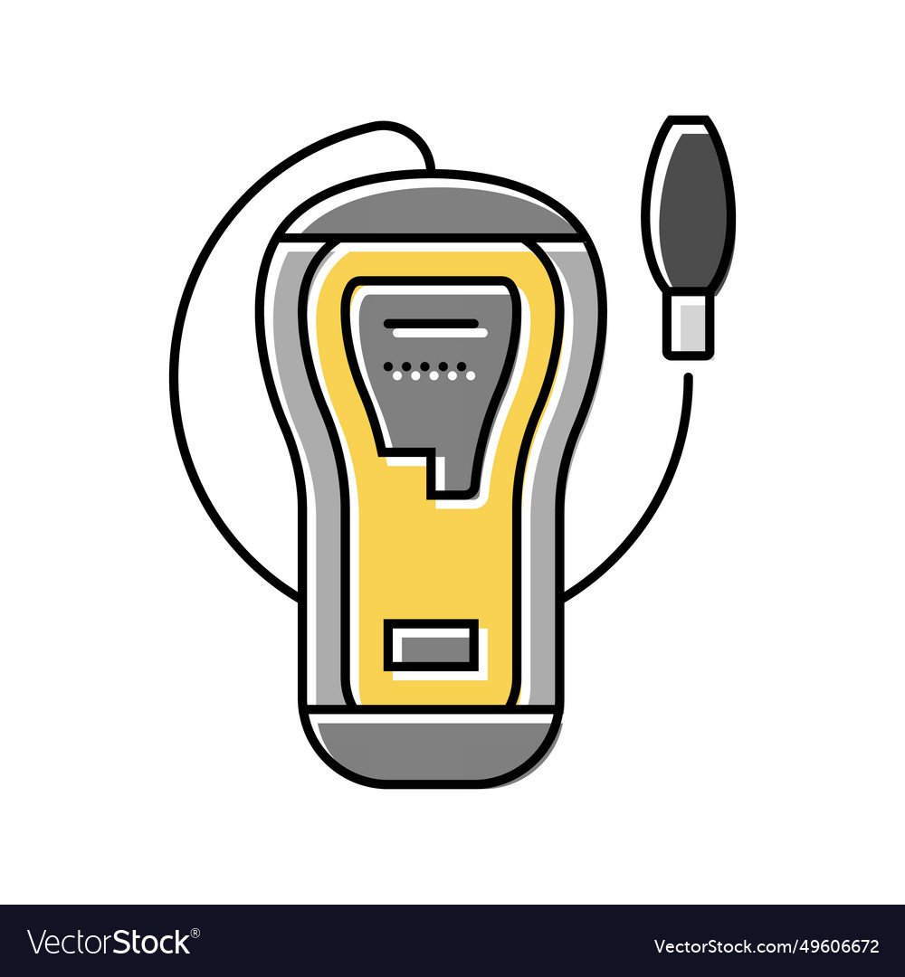 Leak detector gas service color icon