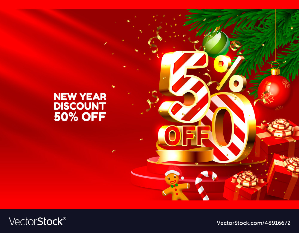 New year discount merry christmas sale 50 off