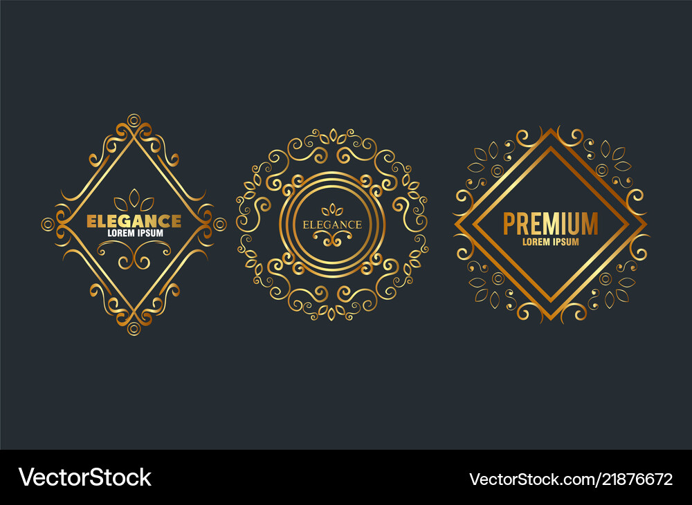 Premium and elegance set frames Royalty Free Vector Image