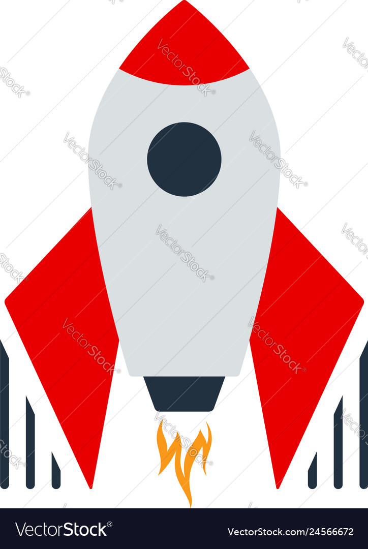 Startup rocket icon Royalty Free Vector Image - VectorStock