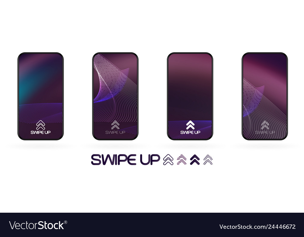 Swipe up template with abstract backdrop