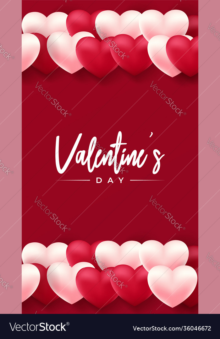 Valentines day background design with text space Vector Image Valentines day background design with text space