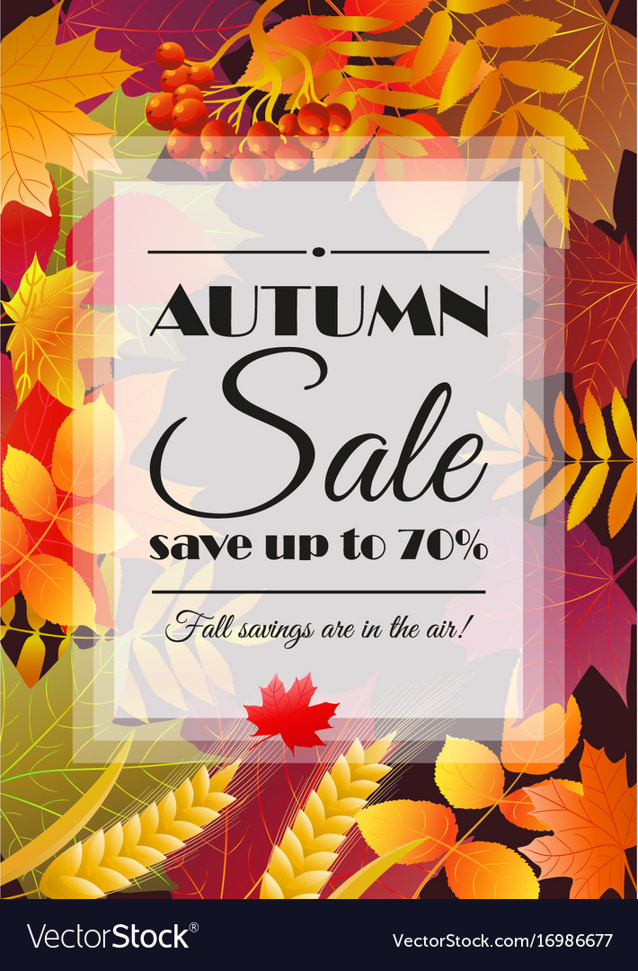 autumn sale poster flyer template autumn flyer template