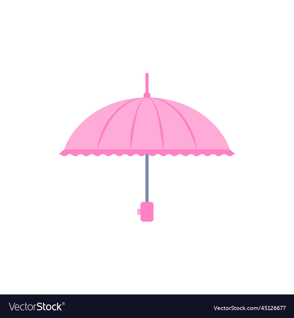 Cartoon pink umbrella for girl Royalty Free Vector Image